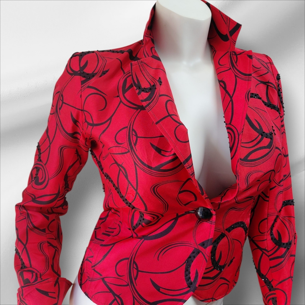 Stylish Red and Black Women's Jacket